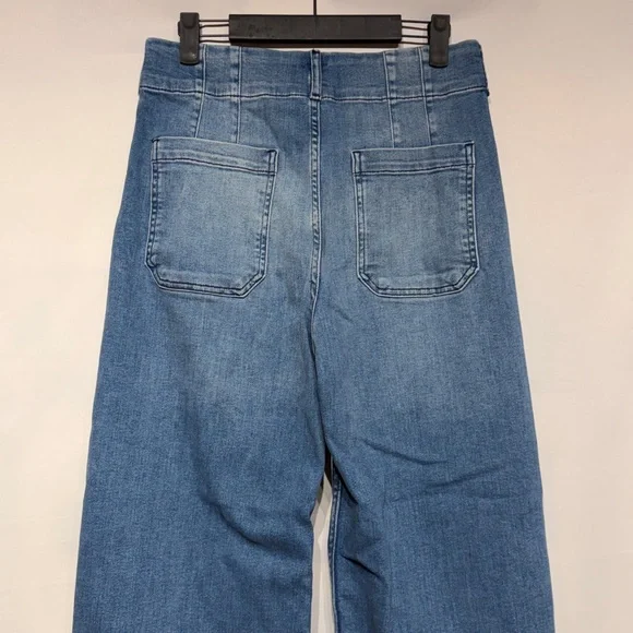 Maeve The Colette Crop High-Rise Wide-Leg Jeans Blue Algae Wash Size 29 - Picture 9 of 12